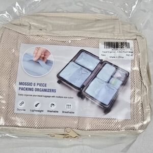 NWT Mossio Cream Packing Organizers - 6 Piece Set